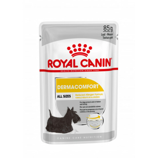 Mousse Royal Canin Dermacomfort pour chien - 12 sachets fraîcheur 85 g