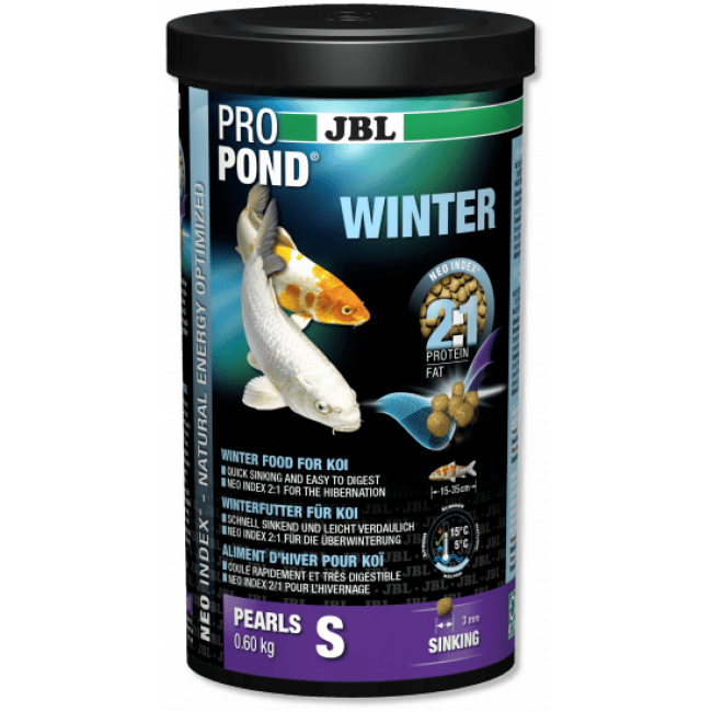 Nourriture d'hiver pour carpe koï bassin JBL Propond Winter Pearls 0,6 kg