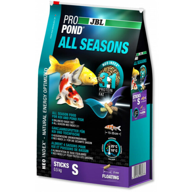 Nourriture poissons de bassin JBL ProPond All Seasons Sachet 500 g