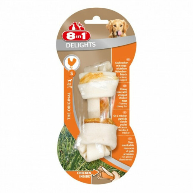 Os à mâcher au poulet 8 in 1 Delight Taille S - Une pièce