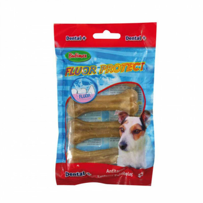 Os bi fluor Fluo Fresh Bubimex pour chien 4 os 8 cm