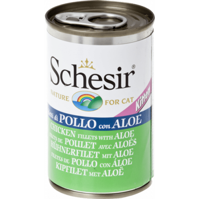 Pâtée pour chaton Schesir en gelée - 1 Boîte 140 g Filets de poulet avec aloès