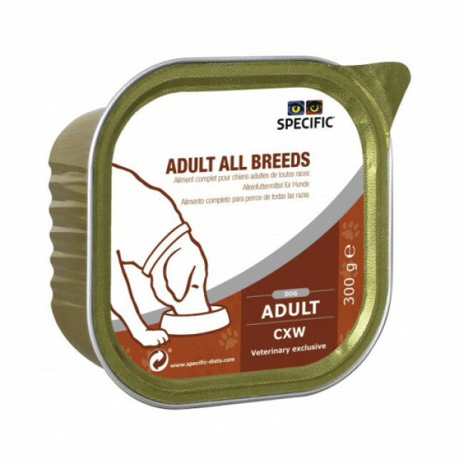 Pâtée pour chiens Specific CXW Adult All Breeds - Lot de 6 barquettes x 300 g