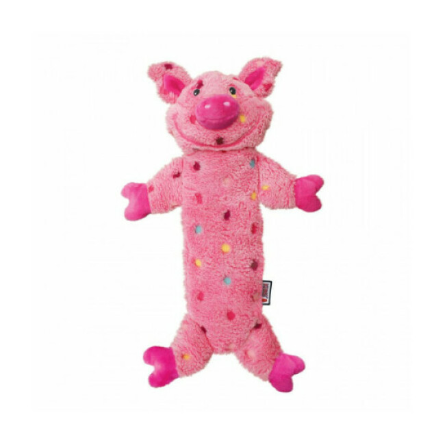 Peluche KONG Low Stuff à couinement pour chien - Cochon (40 cm)