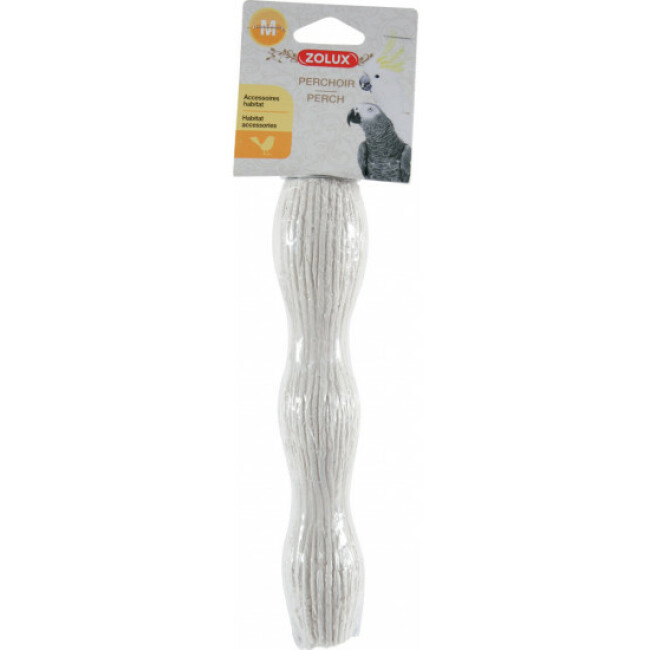 Perchoir minéral ondulé Zolux pour oiseaux - Taille M longueur 24 cm