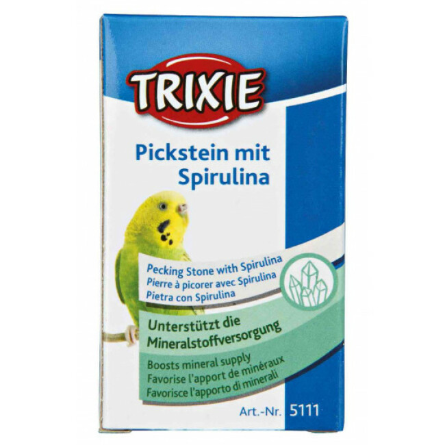 Pierre à picorer avec spirulina pour oiseaux - 20 g (canaris, perruches)