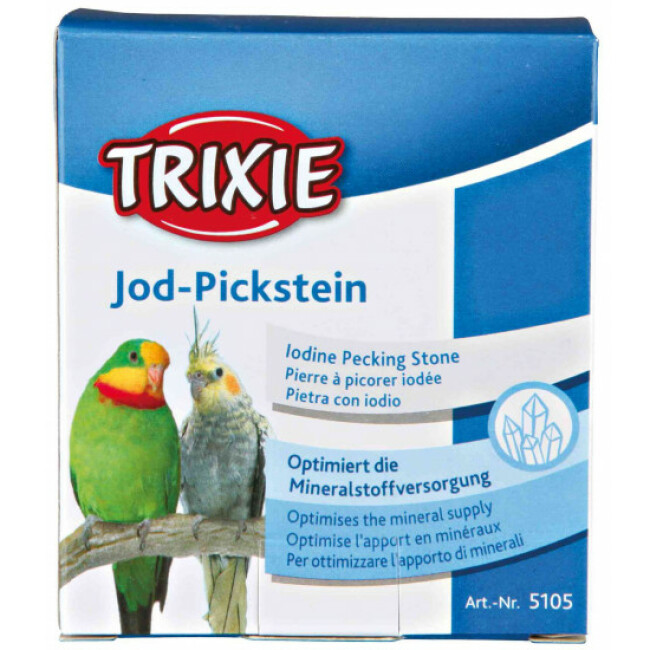 Pierre iodée à picorer Trixie pour oiseaux - 90 g (perroquets et grandes perruches)