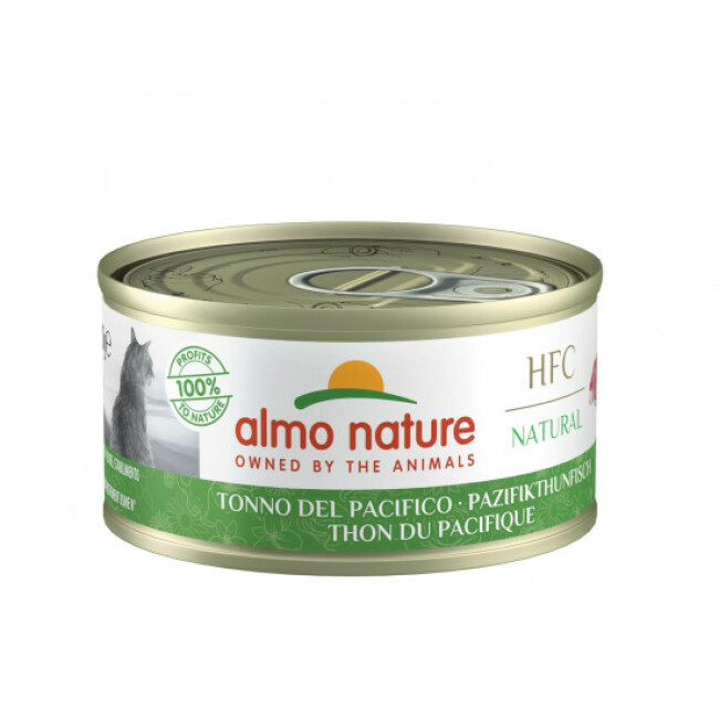 Pâtée pour chat Almo Nature HFC Natural - Lot de 6 x 70 g Thon du pacifique