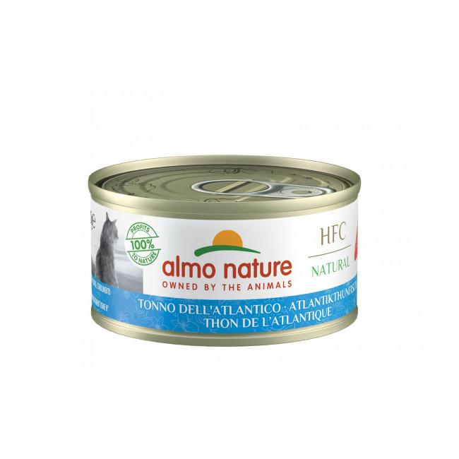 Pâtée pour chat Almo Nature HFC Natural - Lot de 6 x 70 g Thon de l'atlantique