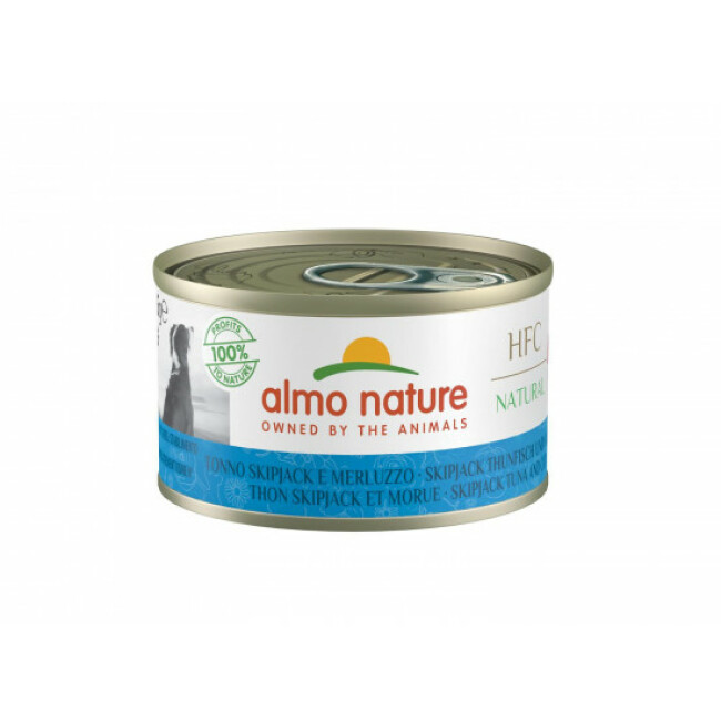 Pâtée pour chien Almo Nature HFC Natural - Lot de 6 boîtes x 95 g Thon Skip Jack