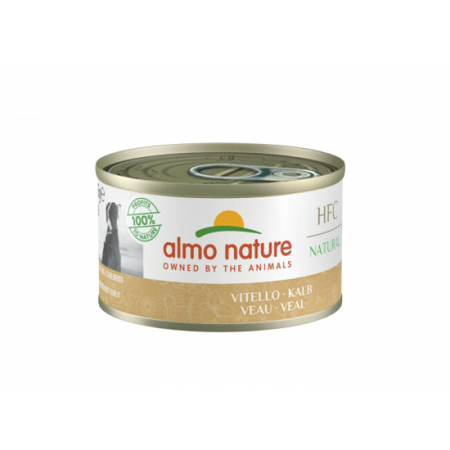 Pâtée pour chien Almo Nature HFC Natural - Lot de 6 boîtes x 95 g Veau