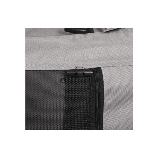 UNUS Panier de vélo pour chien en osier pour porte-bagages avec grille et coussin, gris