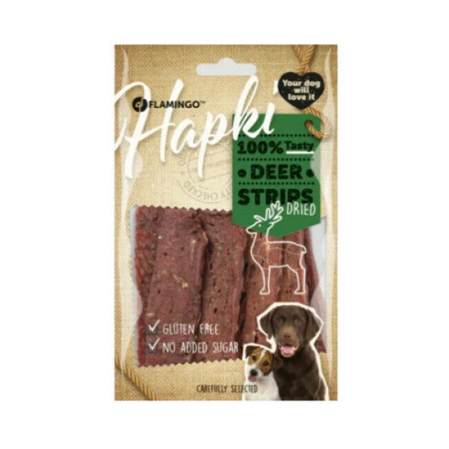 Sachet friandises en lamelles Hapki pour chien - Cerf