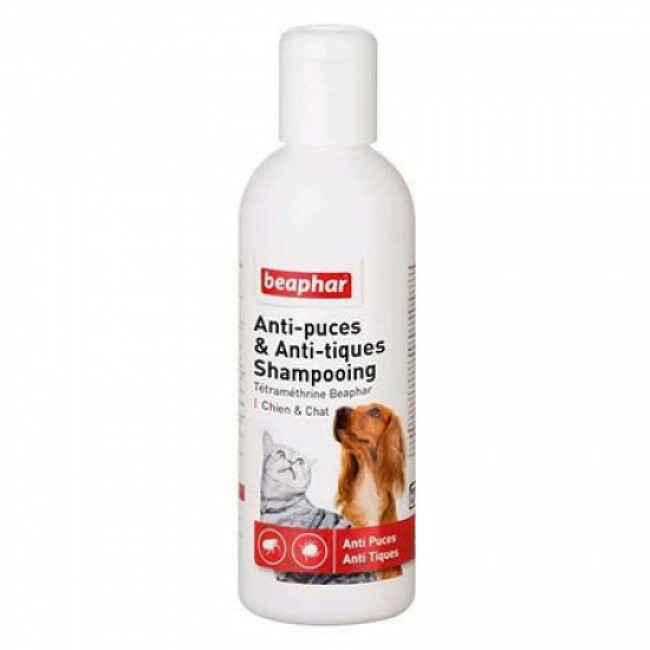 Shampoing Beaphar anti parasitaire à la tétraméthrine pour chien et chat 500 ml
