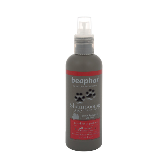 Shampoing hydratant Beaphar eau de rose et bambou peau sèche pour chat et chaton 200 ml