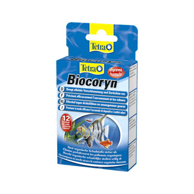 Traitement de l'eau TetraAqua Biocoryn 12 gélules pour aquarium