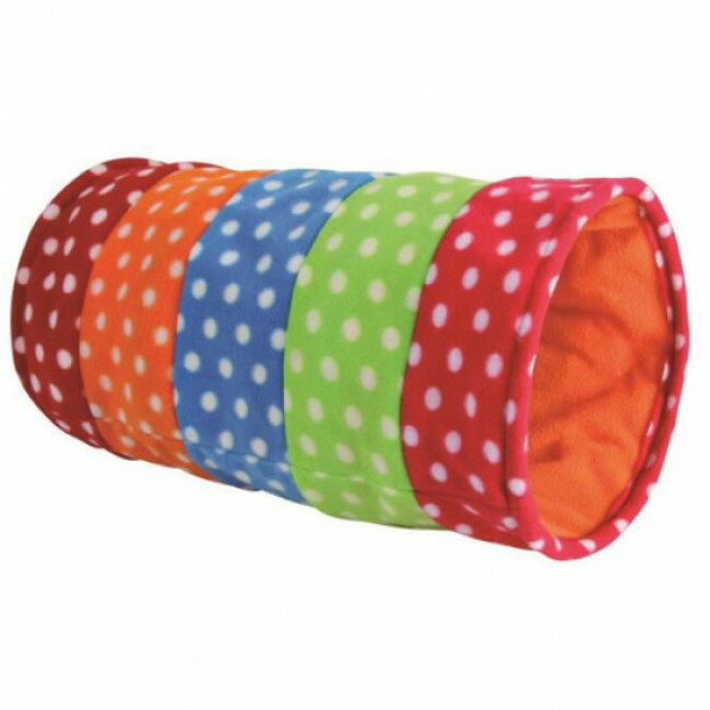 Tunnel de jeu en polaire multicolore Trixe pour chat