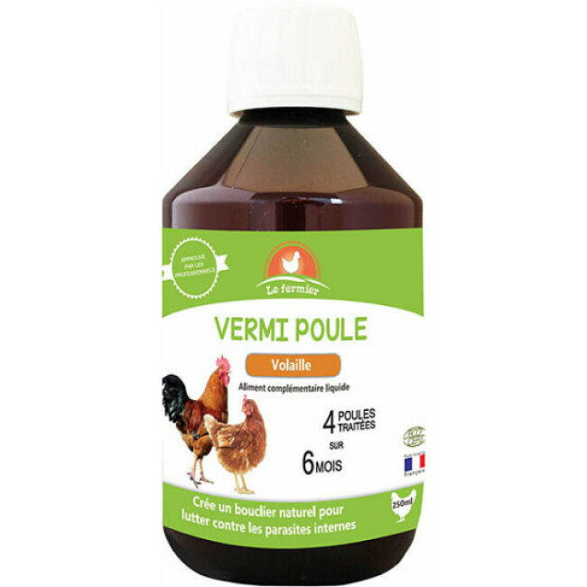 Vermipoule Le Fermier lutte contre parasites internes volailles 250 ml
