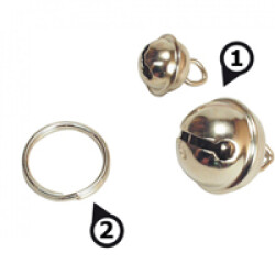 Lot De 2 Clochettes Pour Collier De Chien Et Chat - Cuivre, Son Clair, Style Vintage, 3.3x6.35 Cm